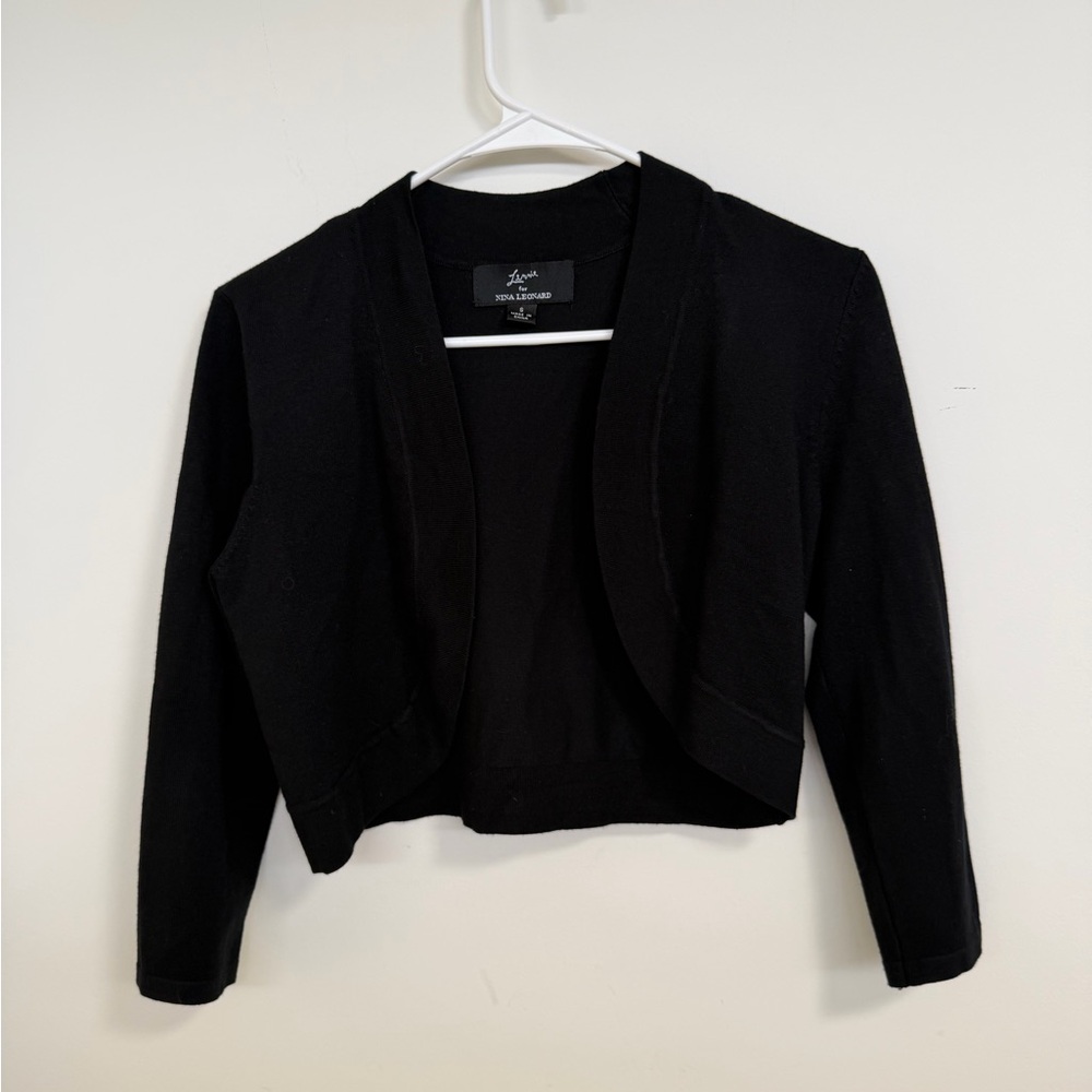 Nina Leonard Black Women's Shrug